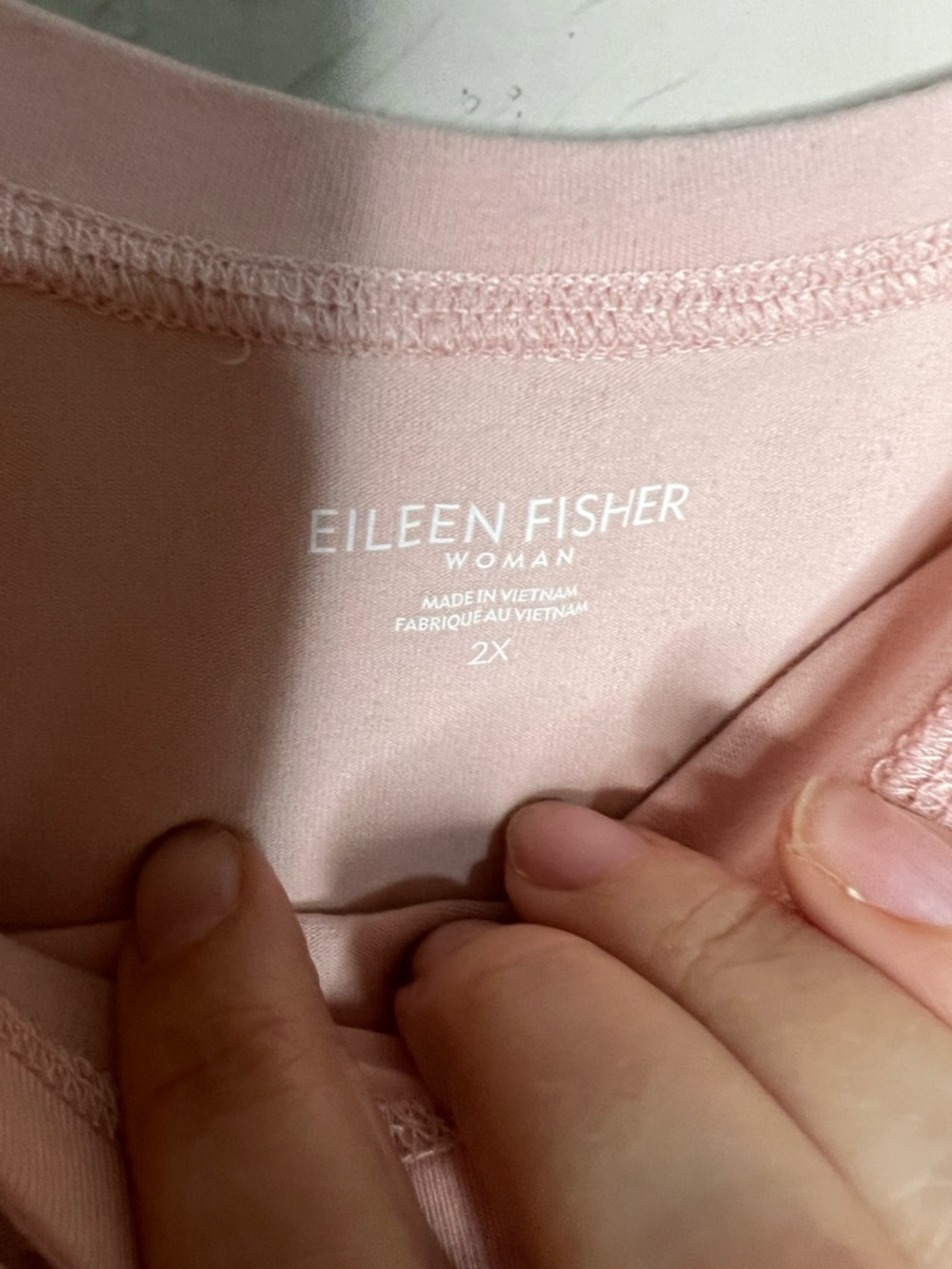 Eileen Fisher Traceable Cotton Jersey Scoopneck Light Pink Tank Top - Picture 5 of 7